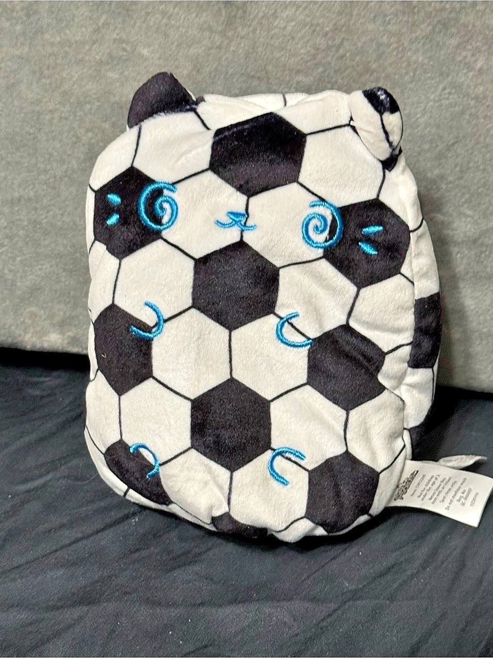 Cats vs Pickles Reversible Soccer Pickle Plush Green Black White